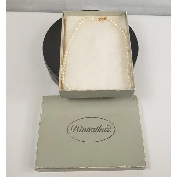 Winterthur Child's Freshwater Pearl Necklace 14k Gold Clasp Women's Pearl Choker